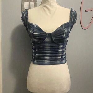 Just Polly New York plaid crop top